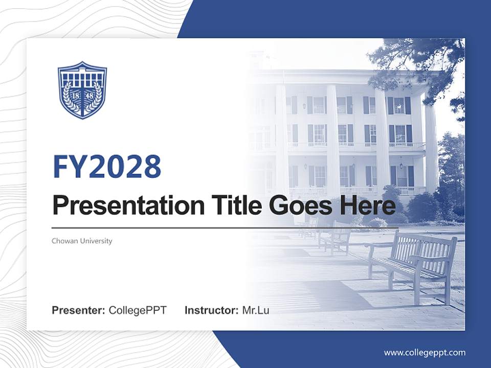 Chowan University Academic Presentation/Research Findings Report PPT Template4:3 ratio PPT effect preview image5