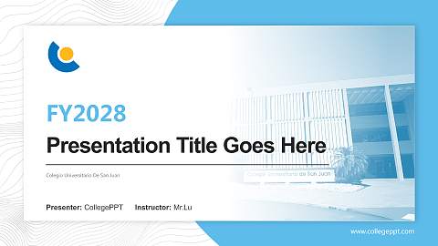 Colegio Universitario De San Juan Academic Presentation/Research Findings Report PPT Template