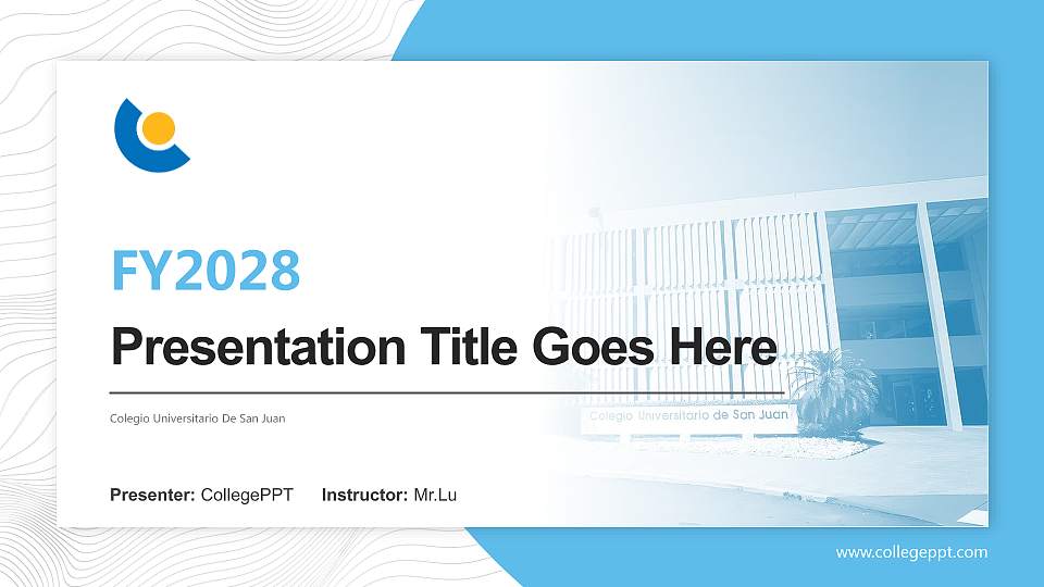 Colegio Universitario De San Juan Academic Presentation/Research Findings Report PPT Template16:9 ratio PPT effect preview image