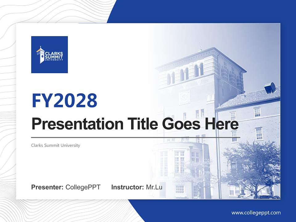 Clarks Summit University Academic Presentation/Research Findings Report PPT Template4:3 ratio PPT effect preview image5