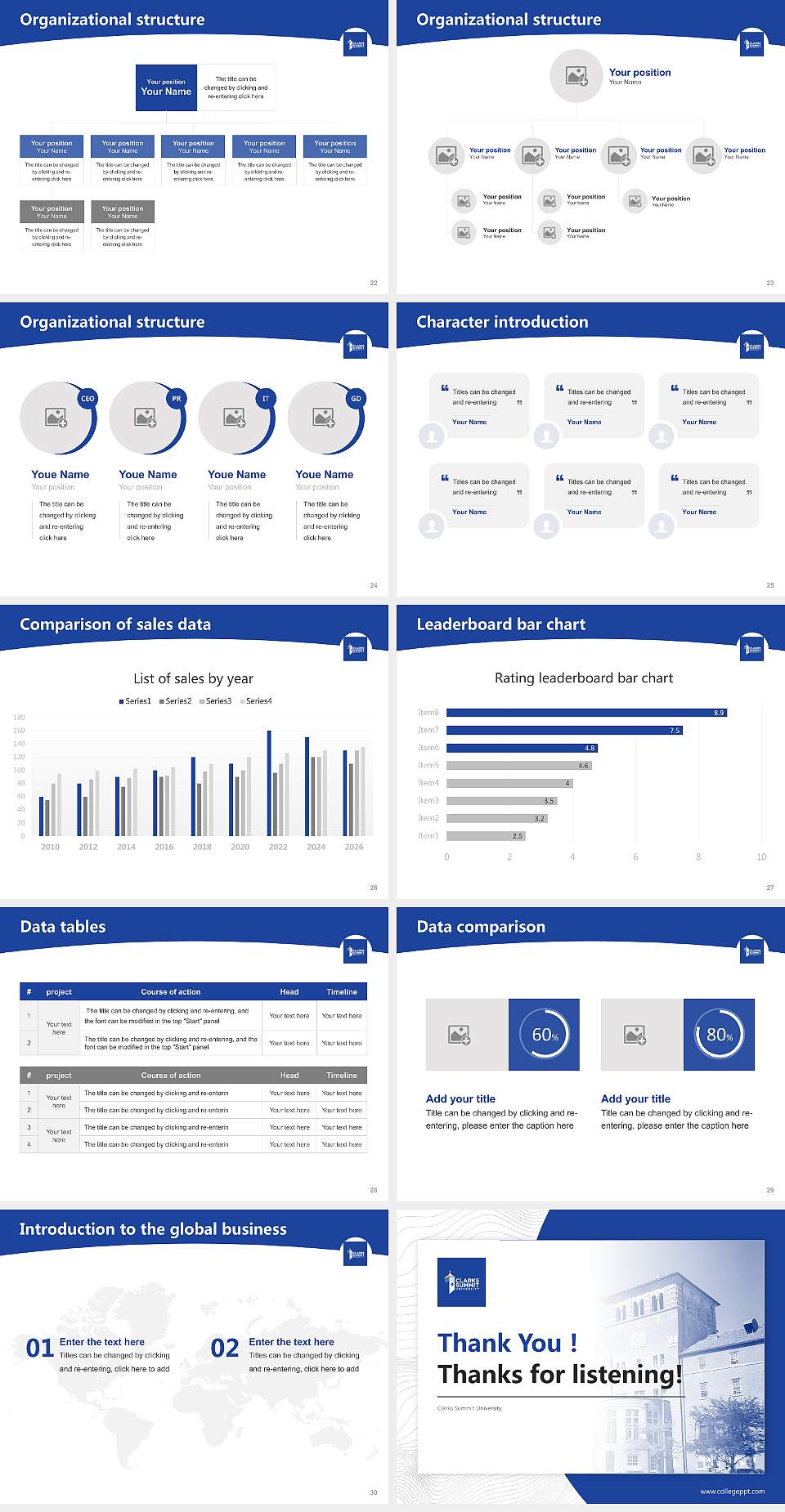 Clarks Summit University Academic Presentation/Research Findings Report PPT Template4:3 ratio PPT effect preview image4