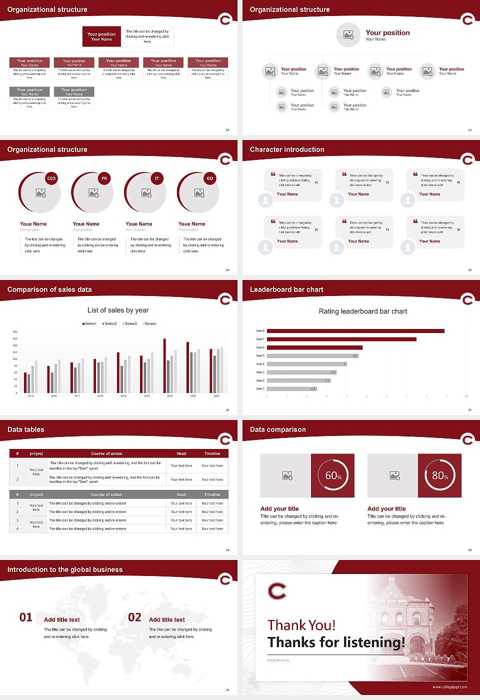 Colgate University Academic Presentation/Research Findings Report PPT Template16:9 ratio PPT effect preview image4