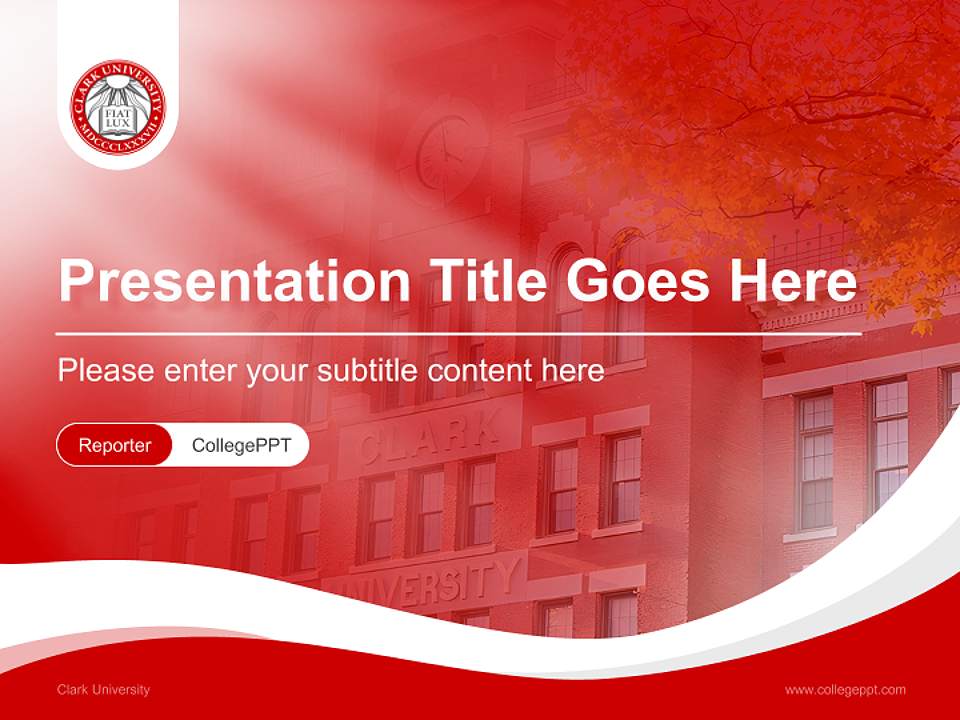 Clark University Lecture Sharing and Networking Event PPT Template4:3 ratio PPT effect preview image4