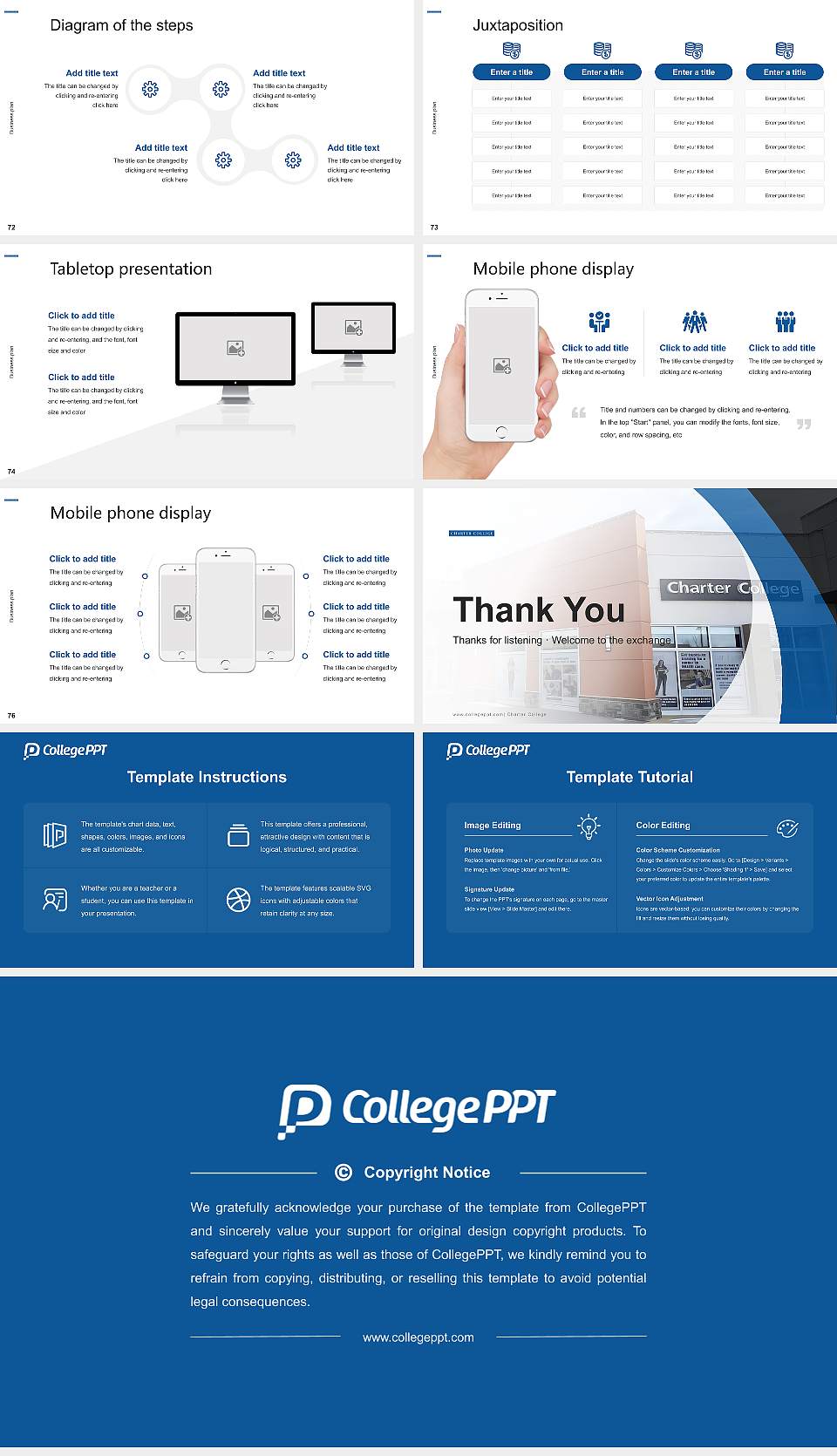 Charter College Competition/Entrepreneurship Contest PPT Template16:9 ratio PPT effect preview image9