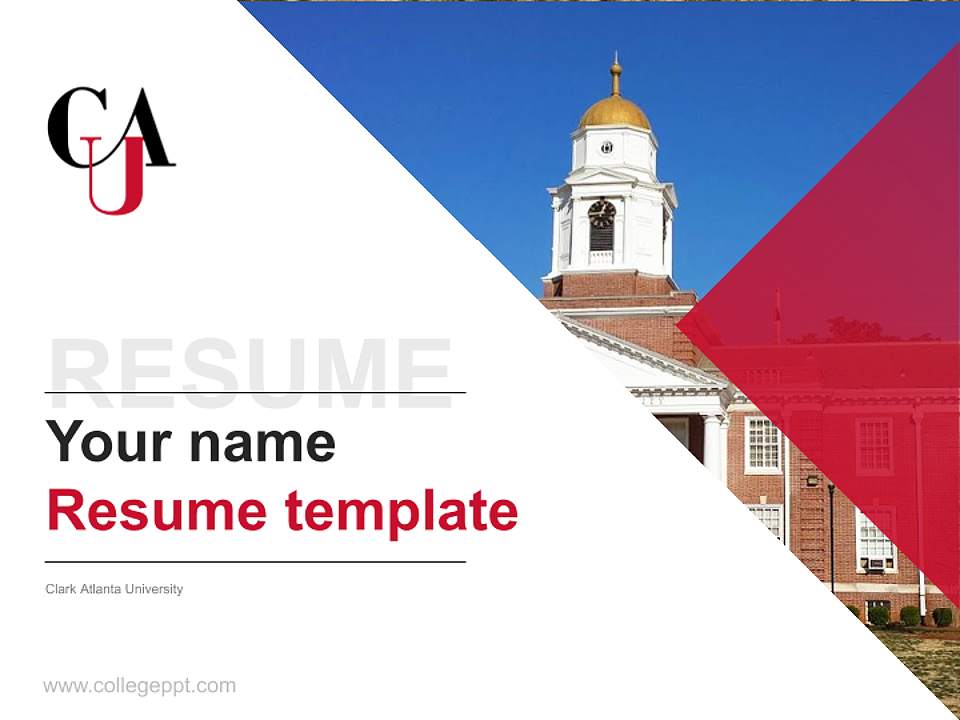 Clark Atlanta University Resume PPT Template4:3 ratio PPT effect preview image5