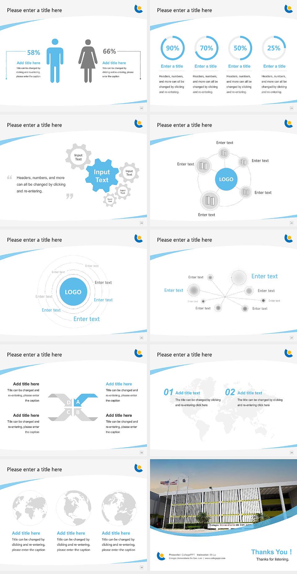 Colegio Universitario De San Juan Course/Courseware Creation PPT Template4:3 ratio PPT effect preview image4