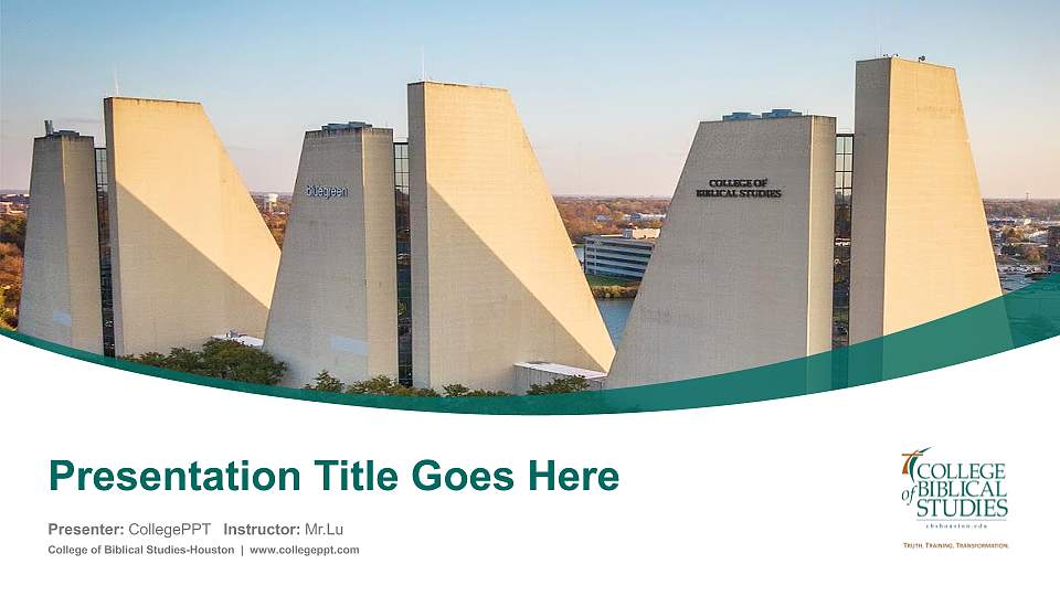 College of Biblical Studies-Houston Course/Courseware Creation PPT Template16:9 ratio PPT effect preview image