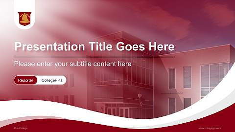 Coe College Lecture Sharing and Networking Event PPT Template