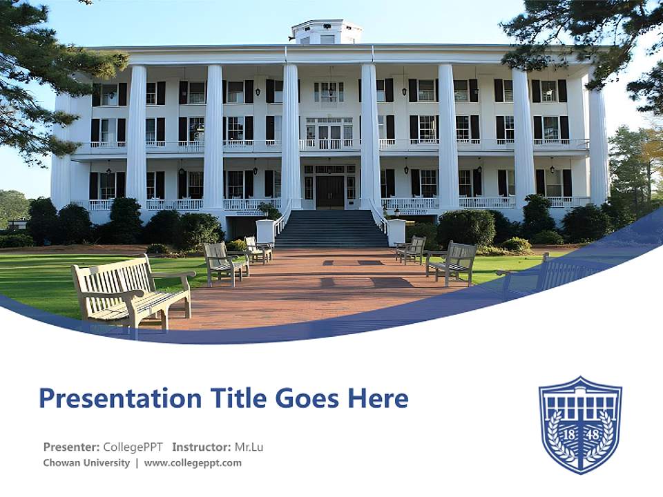 Chowan University Course/Courseware Creation PPT Template4:3 ratio PPT effect preview image5