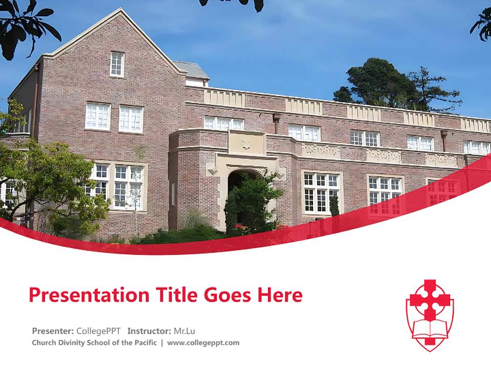 Church Divinity School of the Pacific Course/Courseware Creation PPT Template4:3 ratio PPT effect preview image5