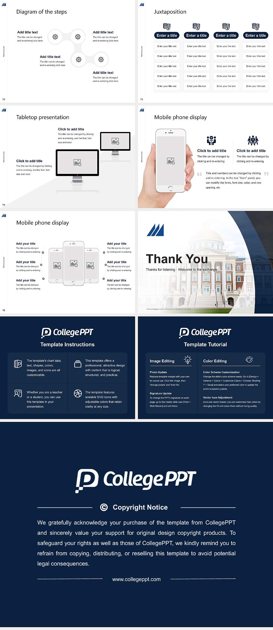 Christopher Newport University Competition/Entrepreneurship Contest PPT Template4:3 ratio PPT effect preview image9