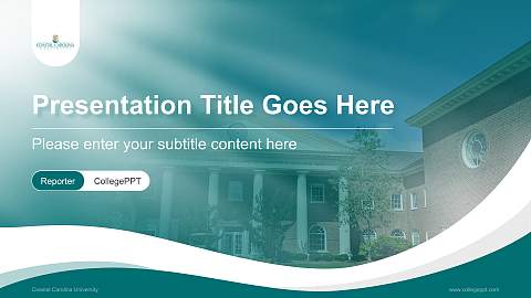 Coastal Carolina University Lecture Sharing and Networking Event PPT Template