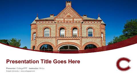 Colgate University Course/Courseware Creation PPT Template