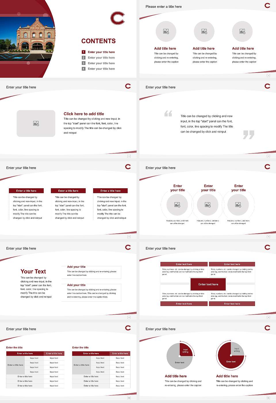 Colgate University Course/Courseware Creation PPT Template16:9 ratio PPT effect preview image2