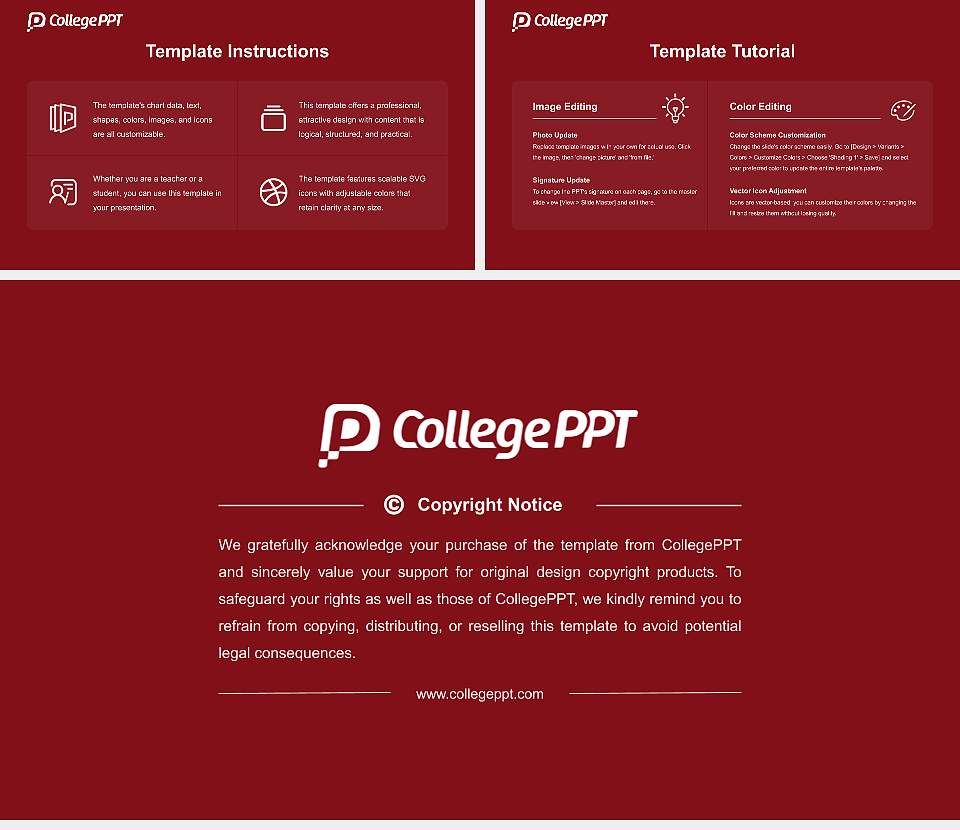 Colgate University Course/Courseware Creation PPT Template16:9 ratio PPT effect preview image5