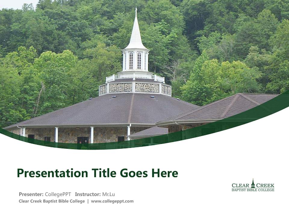 Clear Creek Baptist Bible College Course/Courseware Creation PPT Template4:3 ratio PPT effect preview image5