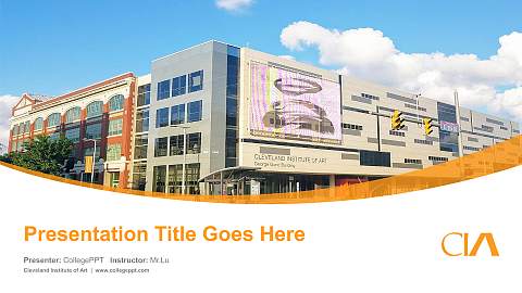 Cleveland Institute of Art Course/Courseware Creation PPT Template
