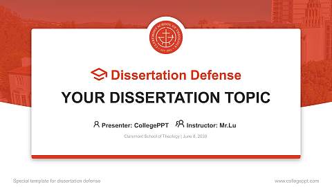 Claremont School of Theology Graduation Thesis Defense PPT Template