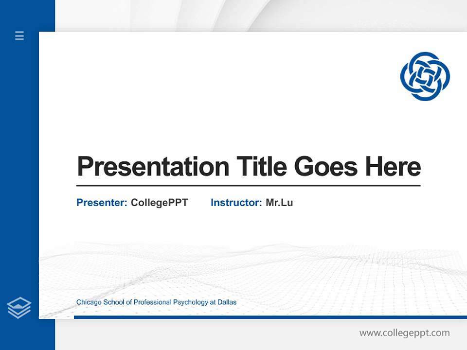 Chicago School of Professional Psychology at Dallas Thesis Proposal/Graduation Defense PPT Template4:3 ratio PPT effect preview image5