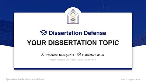 Colgate Rochester Crozer Divinity School Graduation Thesis Defense PPT Template