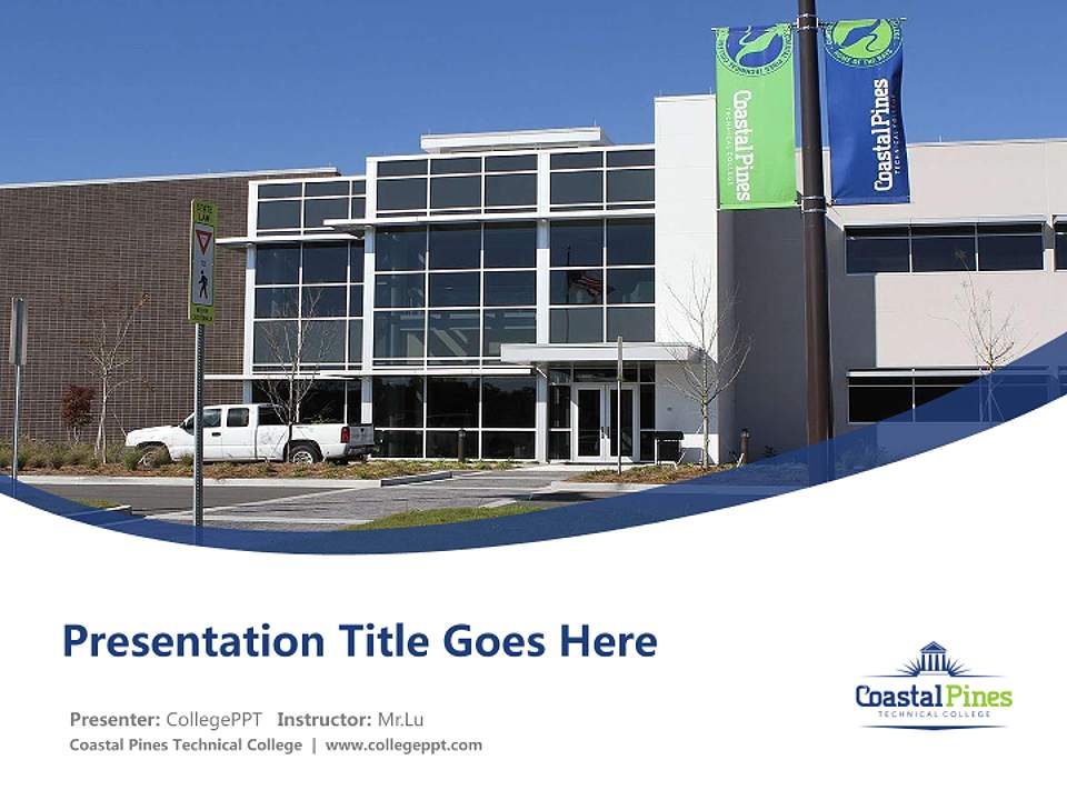 Coastal Pines Technical College Course/Courseware Creation PPT Template4:3 ratio PPT effect preview image5