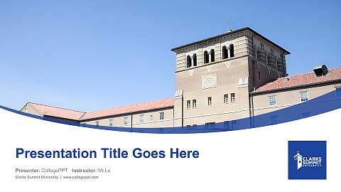 Clarks Summit University Course/Courseware Creation PPT Template
