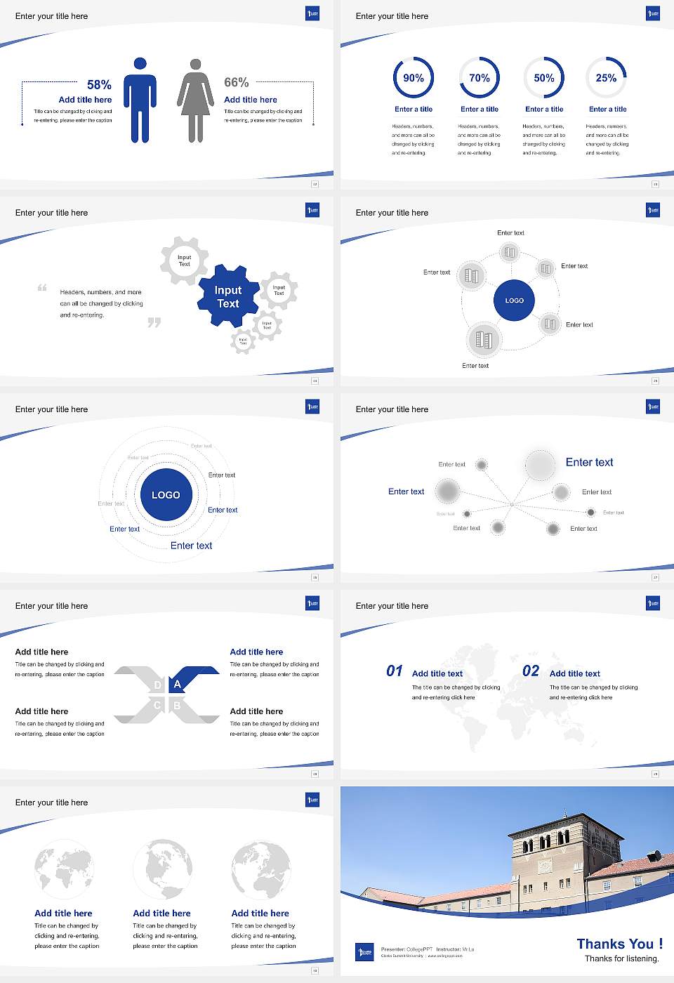 Clarks Summit University Course/Courseware Creation PPT Template16:9 ratio PPT effect preview image4