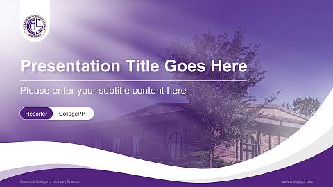 Cincinnati College of Mortuary Science Lecture Sharing and Networking Event PPT Template