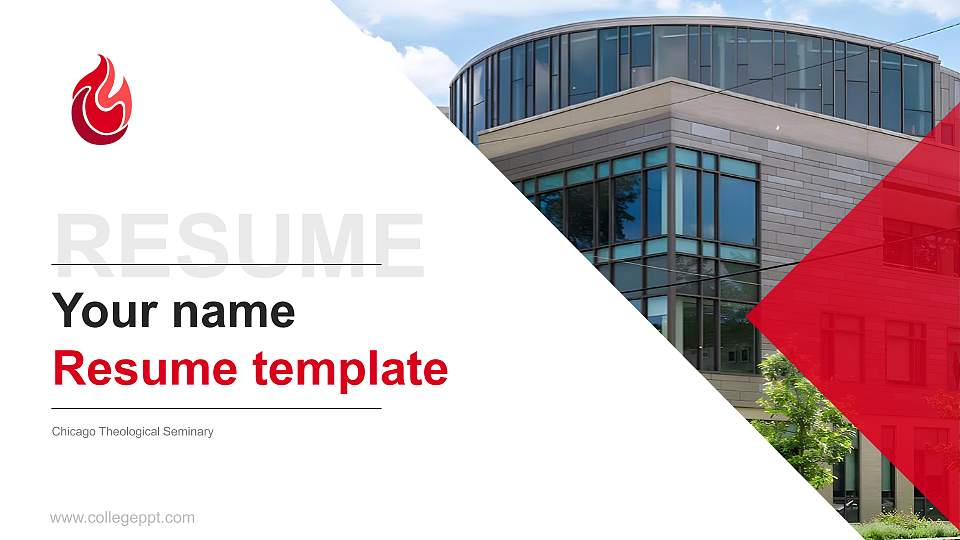 Chicago Theological Seminary Resume PPT Template16:9 ratio PPT effect preview image