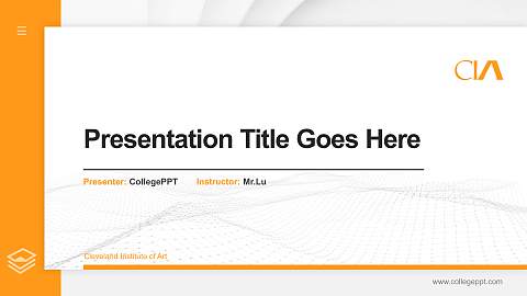 Cleveland Institute of Art Thesis Proposal/Graduation Defense PPT Template