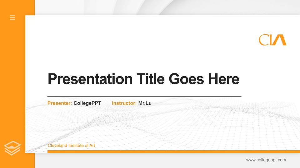 Cleveland Institute of Art Thesis Proposal/Graduation Defense PPT Template16:9 ratio PPT effect preview image