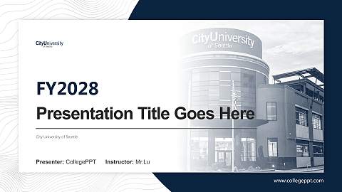 City University of Seattle Academic Presentation/Research Findings Report PPT Template