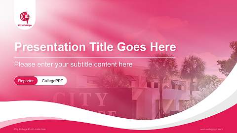 City College-Fort Lauderdale Lecture Sharing and Networking Event PPT Template