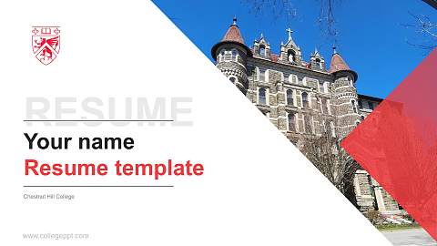 Chestnut Hill College Resume PPT Template