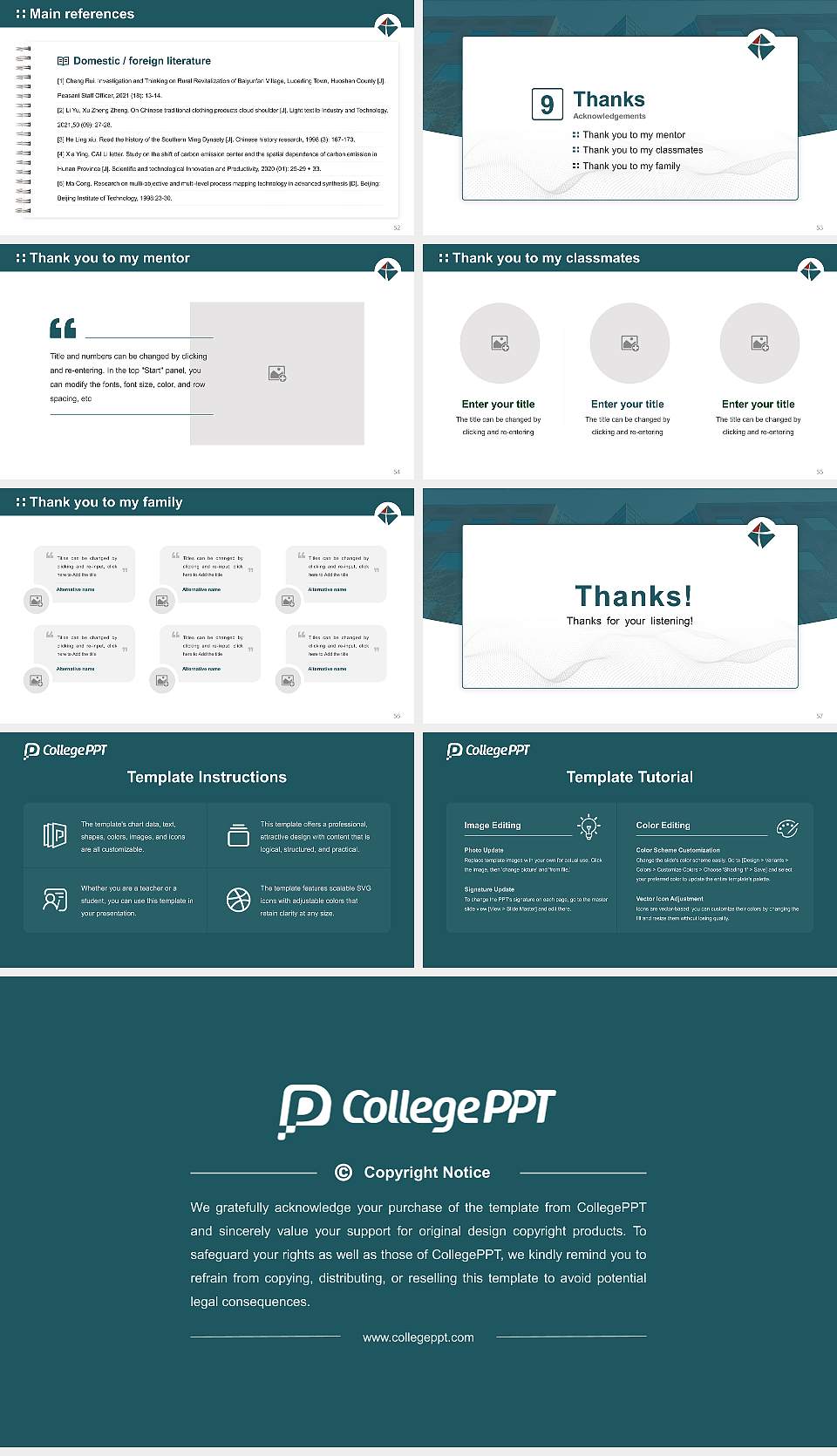 Charlotte Christian College and Theological Seminary Graduation Thesis Defense PPT Template16:9 ratio PPT effect preview image7