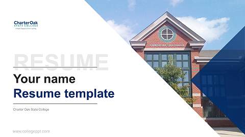 Charter Oak State College Resume PPT Template