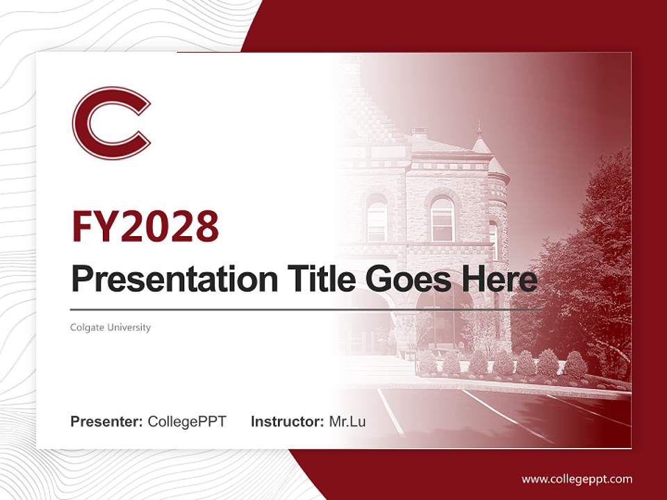 Colgate University Academic Presentation/Research Findings Report PPT Template4:3 ratio PPT effect preview image5