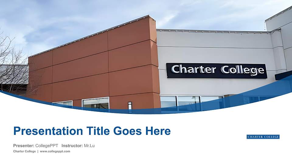 Charter College Course/Courseware Creation PPT Template16:9 ratio PPT effect preview image