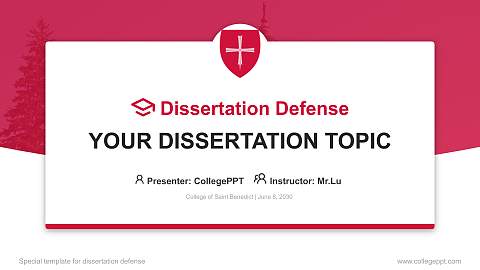 College of Saint Benedict Graduation Thesis Defense PPT Template