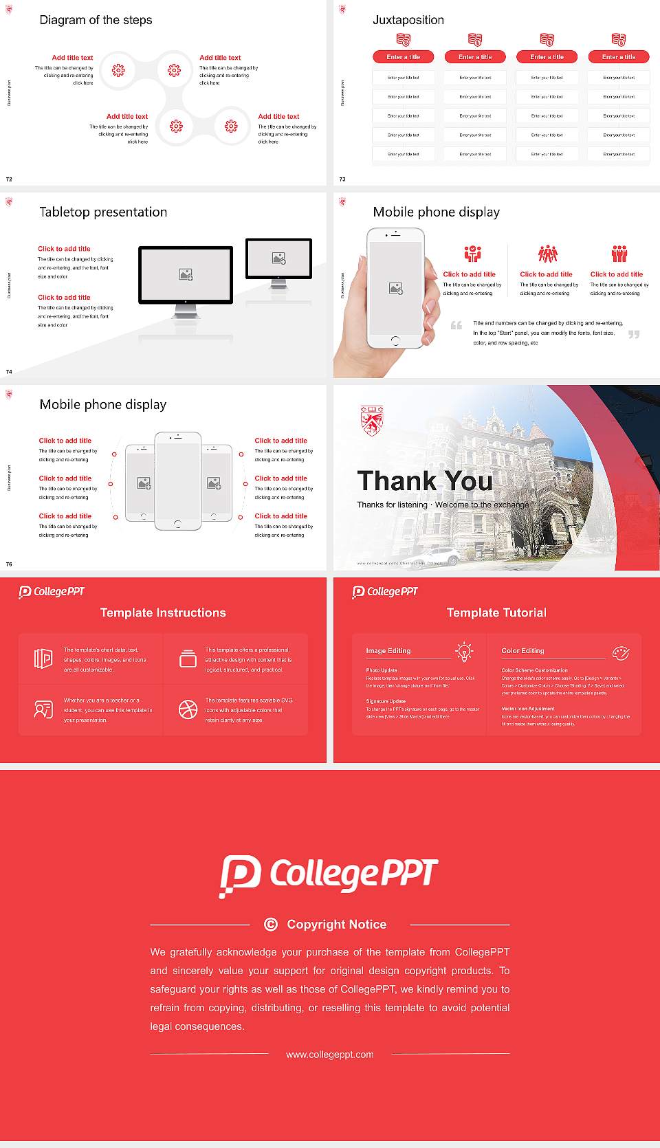 Chestnut Hill College Competition/Entrepreneurship Contest PPT Template16:9 ratio PPT effect preview image9