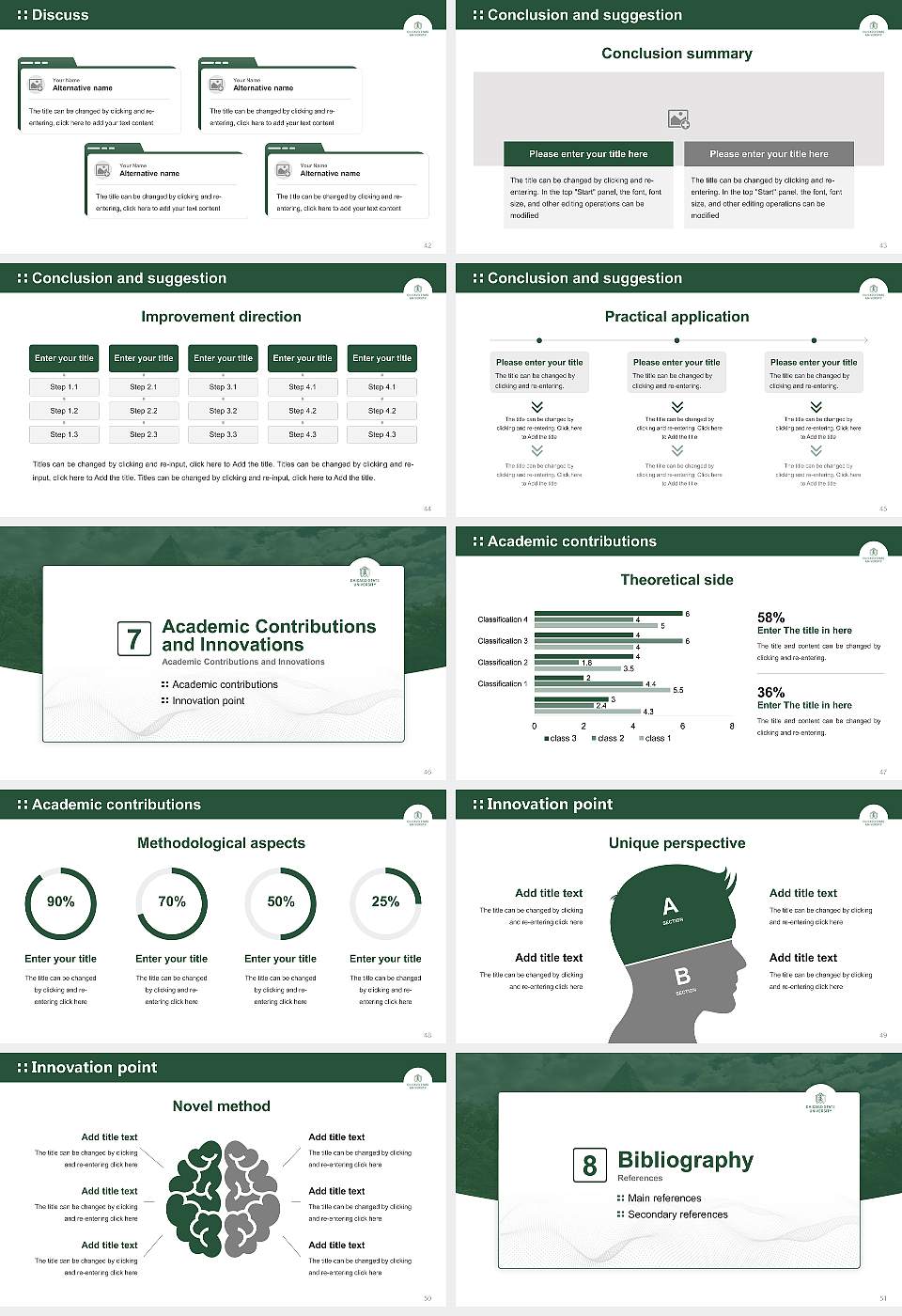 Chicago State University Graduation Thesis Defense PPT Template16:9 ratio PPT effect preview image6