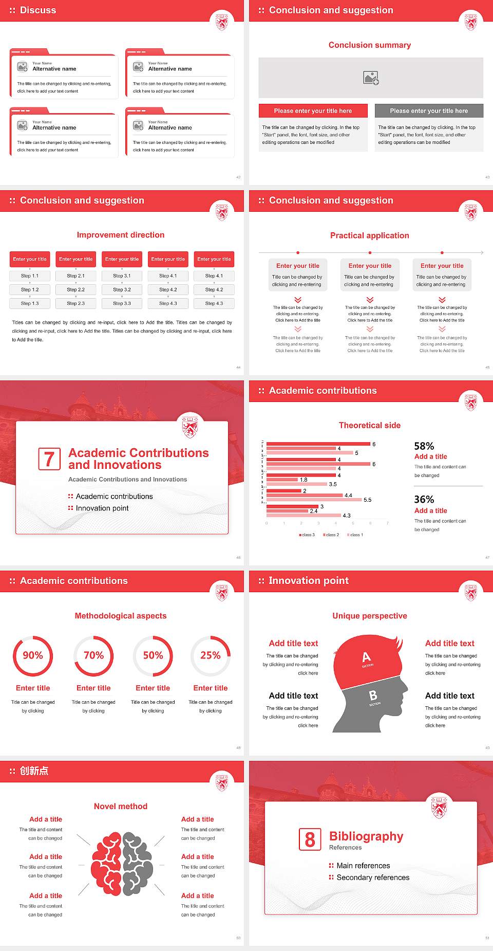 Chestnut Hill College Graduation Thesis Defense PPT Template4:3 ratio PPT effect preview image6