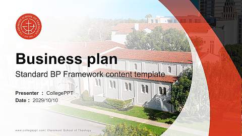 Claremont School of Theology Competition/Entrepreneurship Contest PPT Template