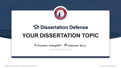 Cleary University Graduation Thesis Defense PPT Template