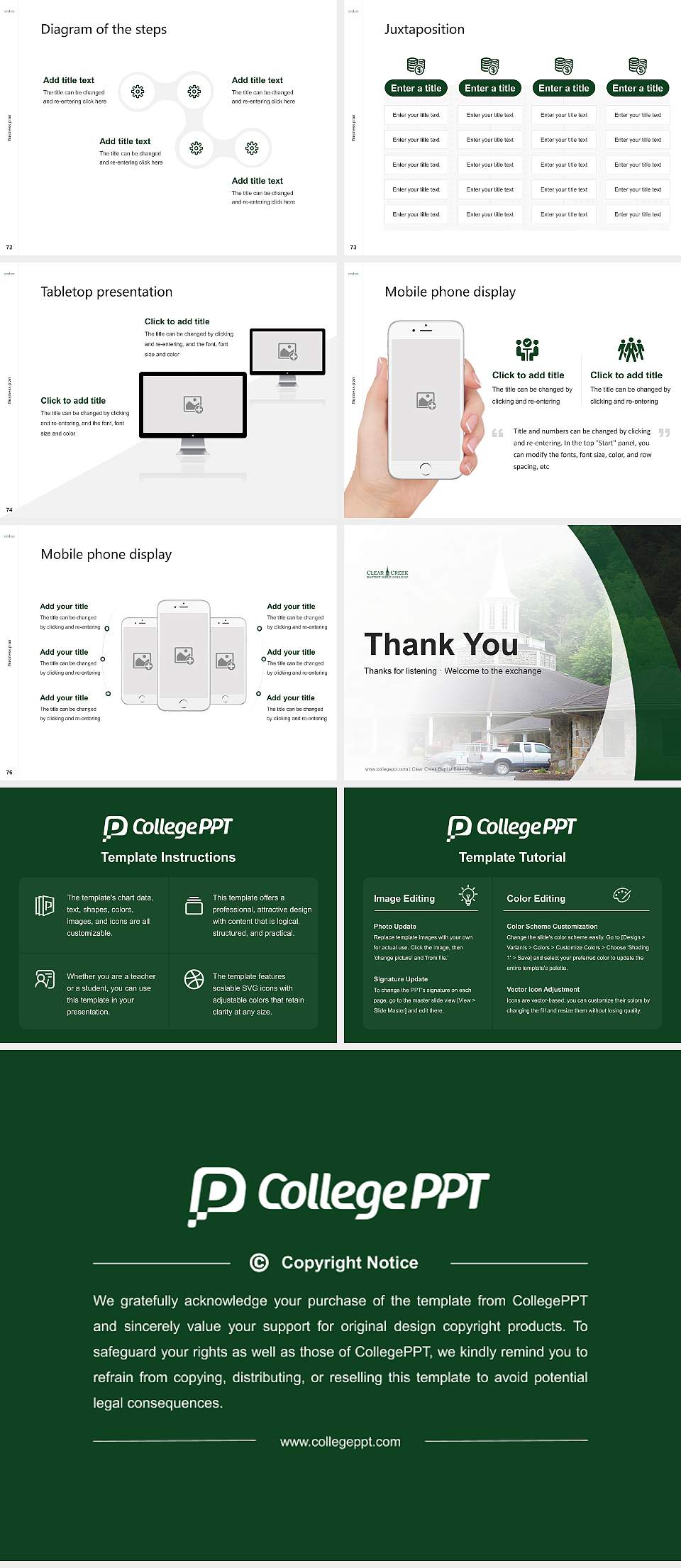 Clear Creek Baptist Bible College Competition/Entrepreneurship Contest PPT Template4:3 ratio PPT effect preview image9