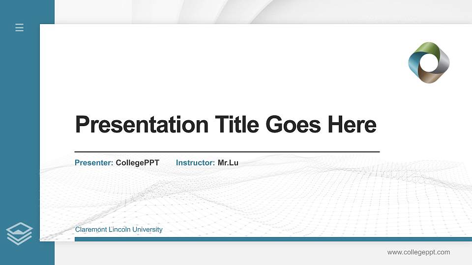 Claremont Lincoln University Thesis Proposal/Graduation Defense PPT Template16:9 ratio PPT effect preview image