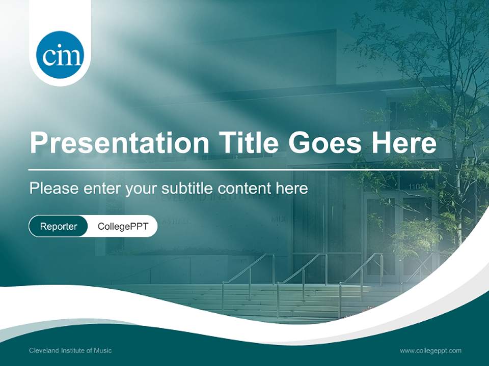 Cleveland Institute of Music Lecture Sharing and Networking Event PPT Template4:3 ratio PPT effect preview image4