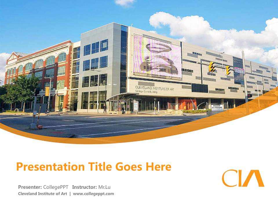 Cleveland Institute of Art Course/Courseware Creation PPT Template4:3 ratio PPT effect preview image5