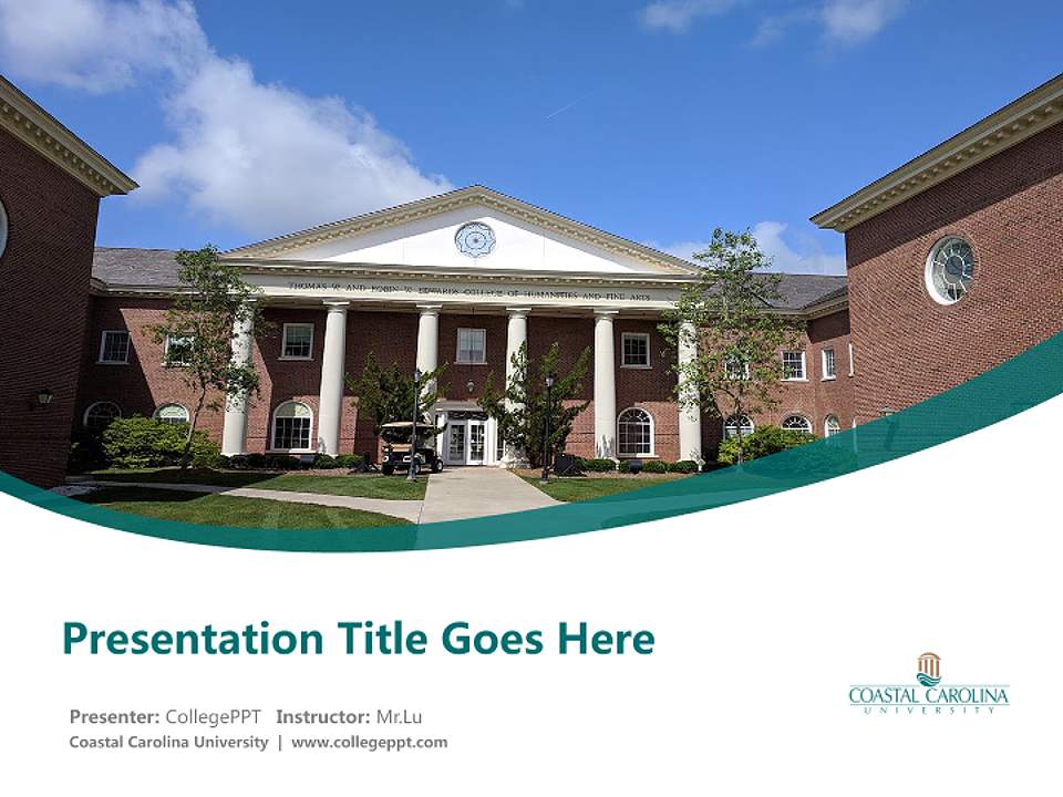 Coastal Carolina University Course/Courseware Creation PPT Template4:3 ratio PPT effect preview image5
