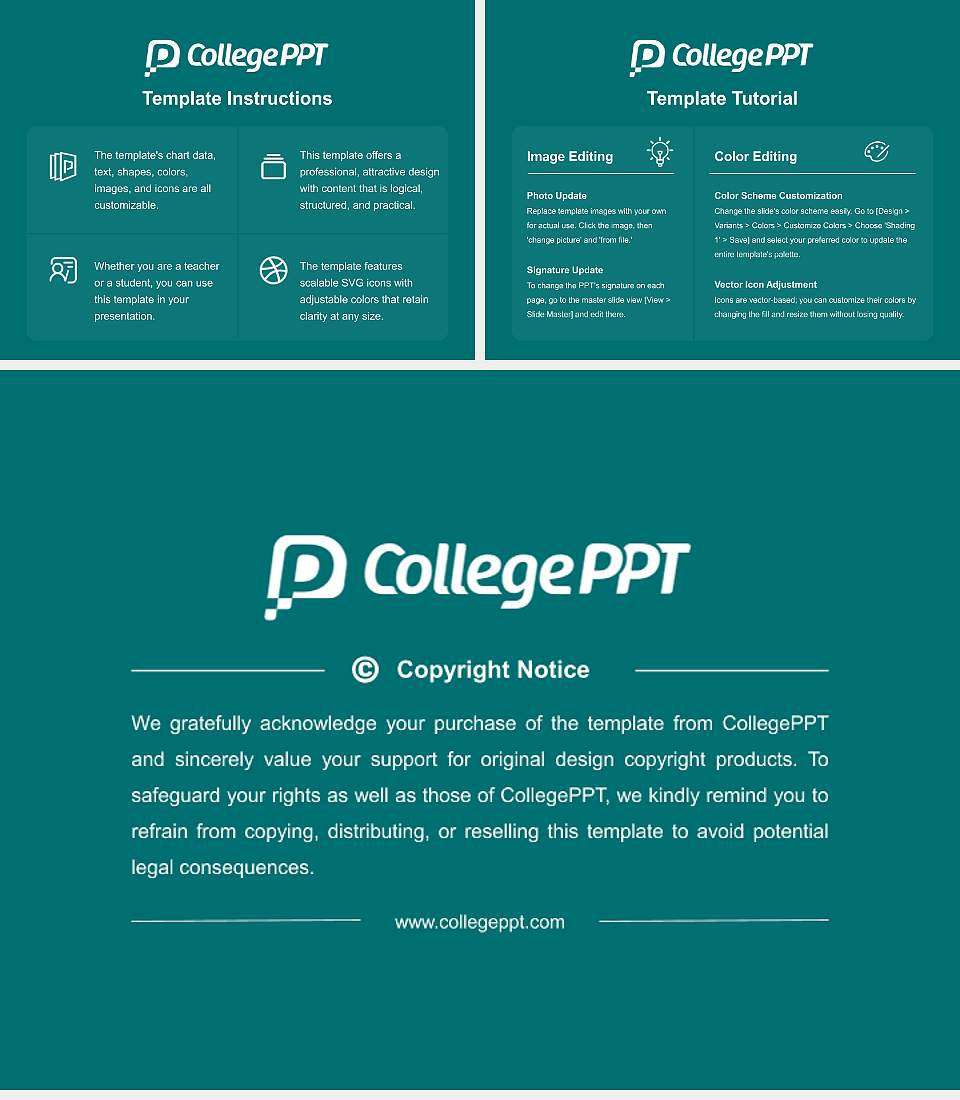 Coastal Carolina University Course/Courseware Creation PPT Template4:3 ratio PPT effect preview image5